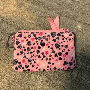 Simply Vera Vera Wang Pink and Black Heart Clutch
